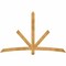 Ekena Millwork Alberta Rough Sawn Timber Gable Bracket, Western Red Cedar, 84"W x 53"H x 2"D x 4"F, 15/12 Pitch GBW084X53X0204ALB00RWR - alternate 1
